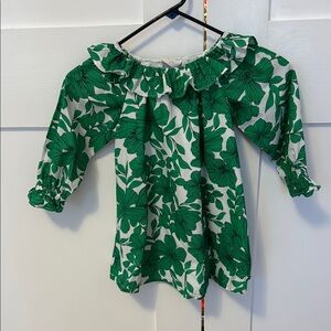 Jcrew Crewcuts green and white floral cotton dress